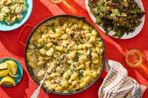 Fall Vibes! Chicken Sausage Gnocchi Bake