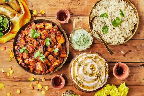 Main + Dessert: Haloumi and Pumpkin Curry