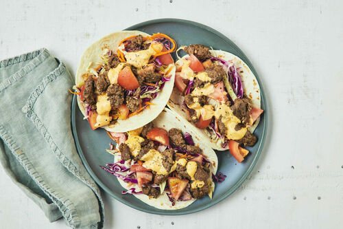 Fast Barbecue Beef Tacos