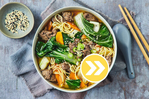 Fast Double the Beef Noodle Bowl