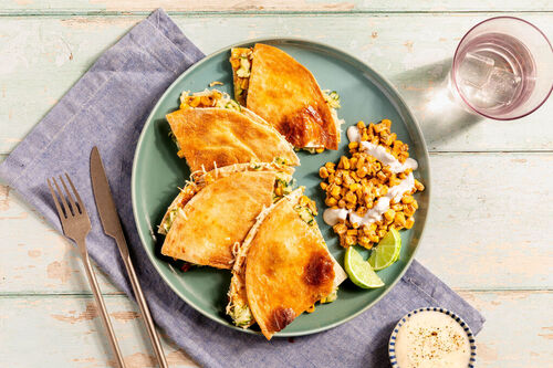Quesadilla's met courgette en maïs