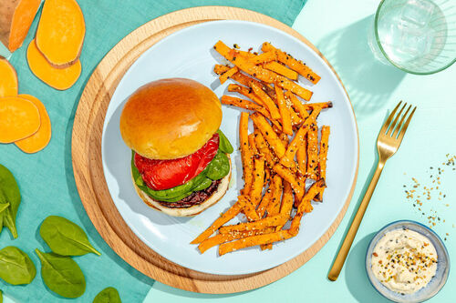Vegan teriyaki-burger