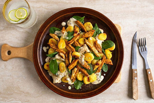 Gebraden vega kip met gnocchi