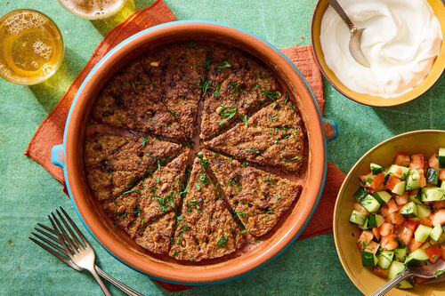 Lebanese-Style Baked Turkey Kibbeh