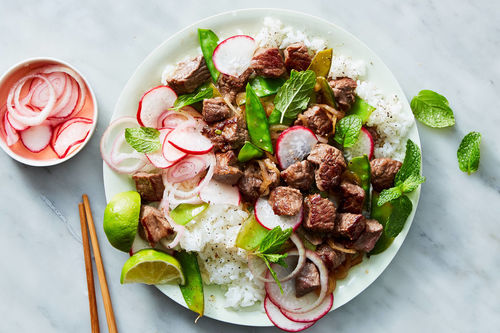 Vietnamese Shaking Beef & Snow Peas
