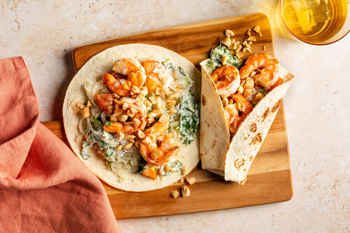 Zitronengras-Garnelen-Wraps