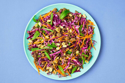 Carb-Conscious Spicy Thai Beef Mince Salad