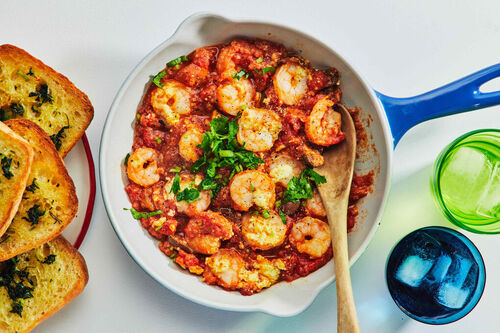 Greek Baked Prawns