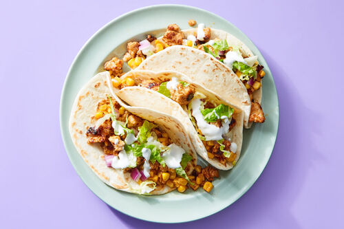Easy Clean Up! Chicken & Charred Corn Tacos