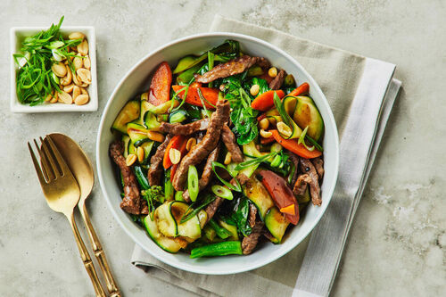 Rice-Free Sriracha Beef Stir-Fry