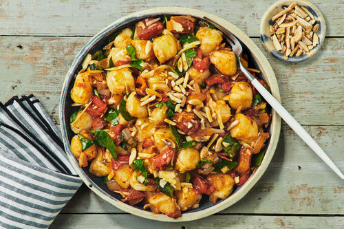 'Cheesy' Grilled Capsicum Gnocchi