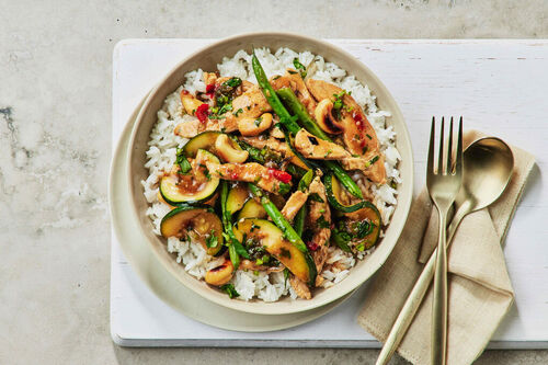 Chicken and Sweet Chilli Sauce Stir-Fry