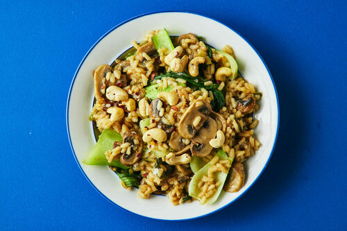 Asian-Style Mushroom Risotto
