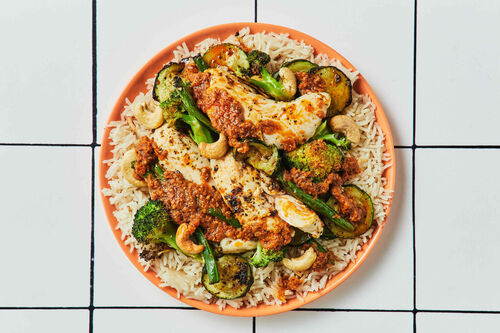 15-Min Red Pesto Chicken and Rice
