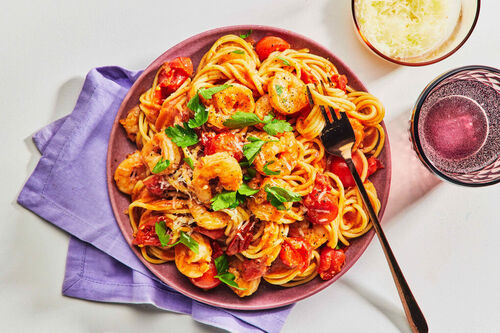 Peri Peri Prawn and Cherry Tomato Spaghetti