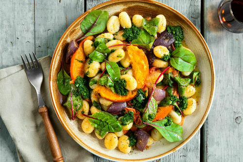 Gnocchi met pompoen en tomaat