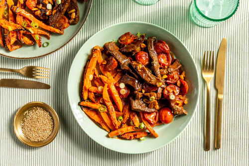 Asia-Steak-Wok mit Rinderhüftsteak