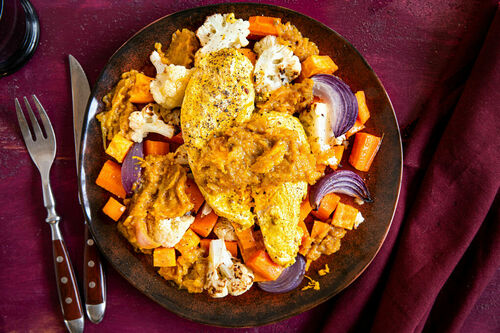 Bio-Hähnchenfilet in Joghurt gebacken