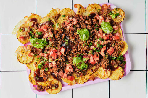 15-Min Smoky 'n' Sweet Beef Nachos