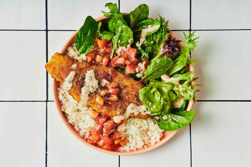 15-Min Crunchy Fish Baja Bowl