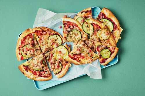 Lunch Cheesy Bacon Pizzettas