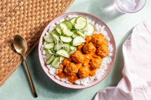 Butter chicken-gehaktballen