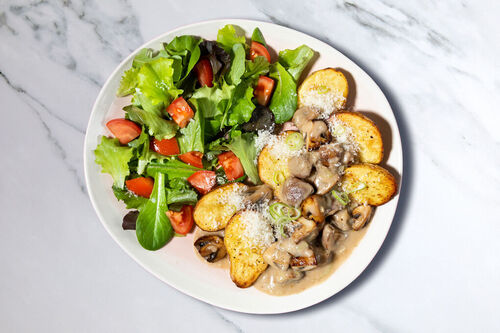 Ofenkartoffeln mit feiner Pilzsauce