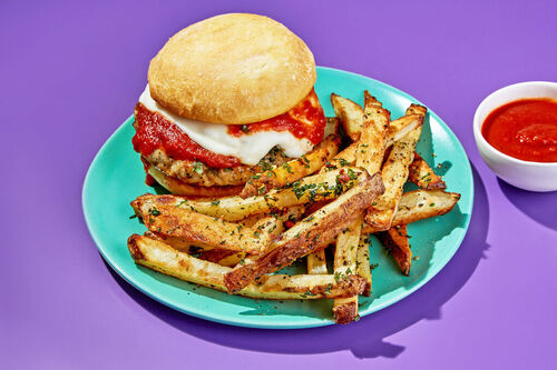Chicken Sausage Parm Burger