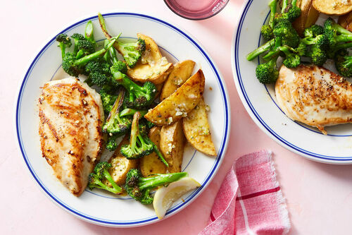 Garlic-Herb Chicken & Sweet Potatoes