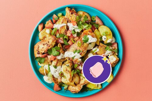 Loaded Golden Chicken Thigh Bowl