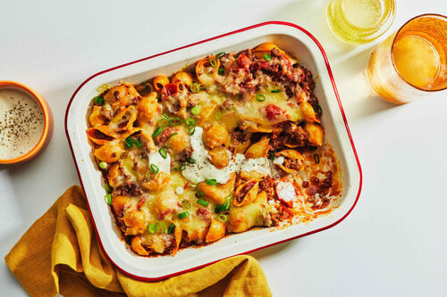 Epic Loaded Cheeseburger Pasta Bake