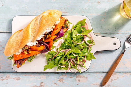 Sandwich met citroen-ricotta en hazelnoot