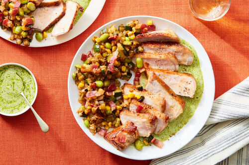Pan-Roasted Ribeye Pork Chops
