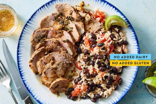 Mojo Pork Tenderloin With Black Beans Spanish Rice Marley Spoon