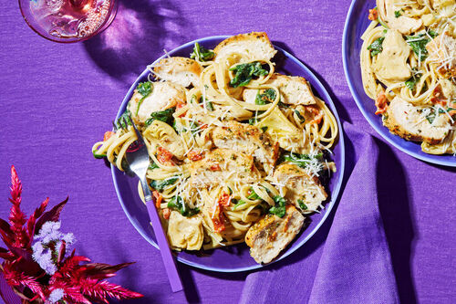 Fast! Chicken Spaghetti Alfredo