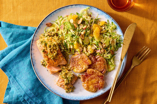 Seared Salmon & Citrus Butter Sauce