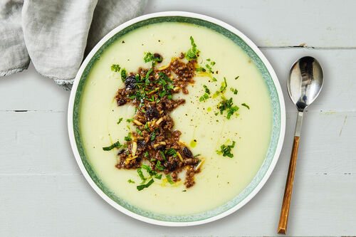 Beef and Leek-Potato Soup