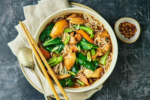 Soy-Braised Chicken Noodles
