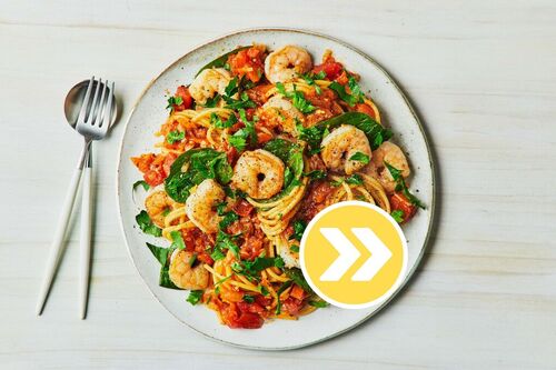 Garlic-Chilli Prawn Fettuccine