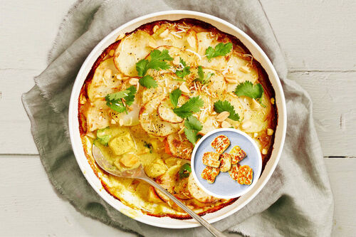 Coconut Haloumi Curry Pie