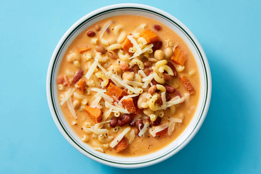 Creamy Tomato Minestrone with Elbow Pasta & Parmesan | Dinnerly