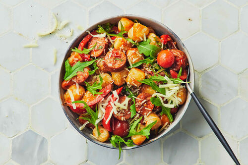 15-Min Cheesy-Chorizo Gnocchi