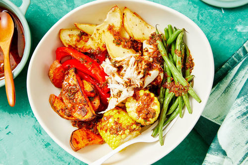 Very Peri Peri Veggie Bowl With Chicken And Lemon Marley Spoon