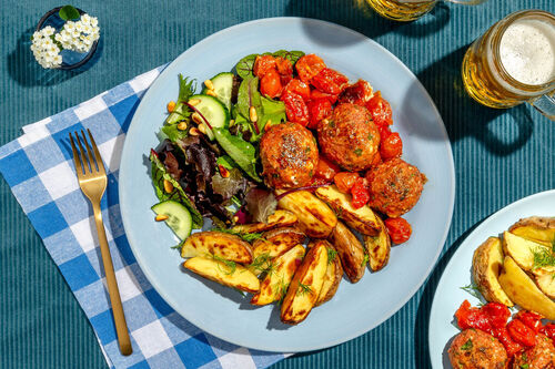 Griechische Veggie-Hackbällchen mit Feta