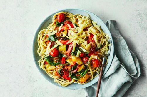 Tomato-Spinach Spaghetti
