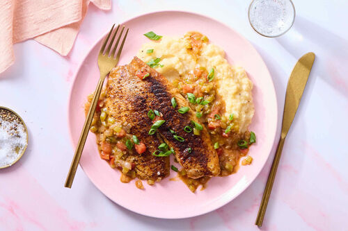 Low-Carb Blackened Salmon with Creole Sauce