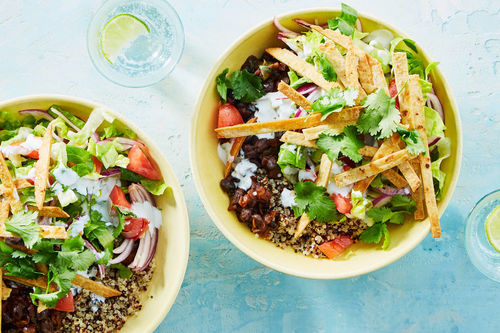 Black Bean Quinoa Taco Bowl With Crispy Tortilla Strips Marley Spoon