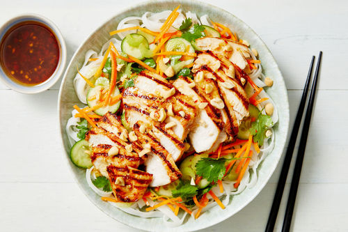 Spicy Chicken Noodle Salad With Cucumber Peanuts And Ginger Marley Spoon