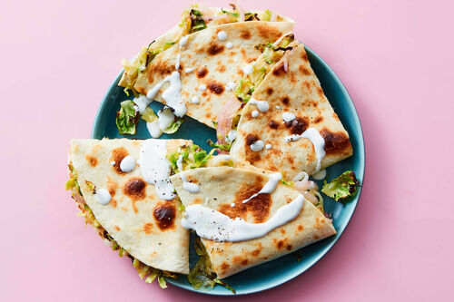 Cheesy Quesadillas with Readymade Chicken