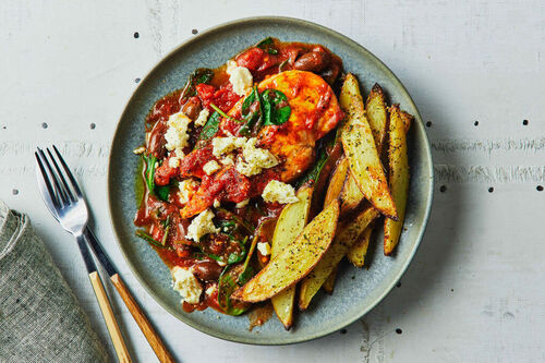 Tomato-Braised Greek Chicken